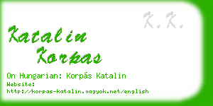katalin korpas business card
