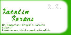 katalin korpas business card